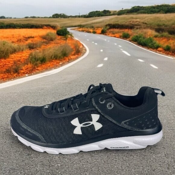 Under Armour Mens Size 10 Charged Assert 8 3021952-001 Running Shoes - Black - Picture 1 of 10